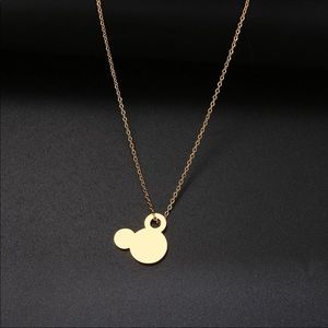 GOLD  Minimalist Mickey Stainless Steel Necklace GIFT